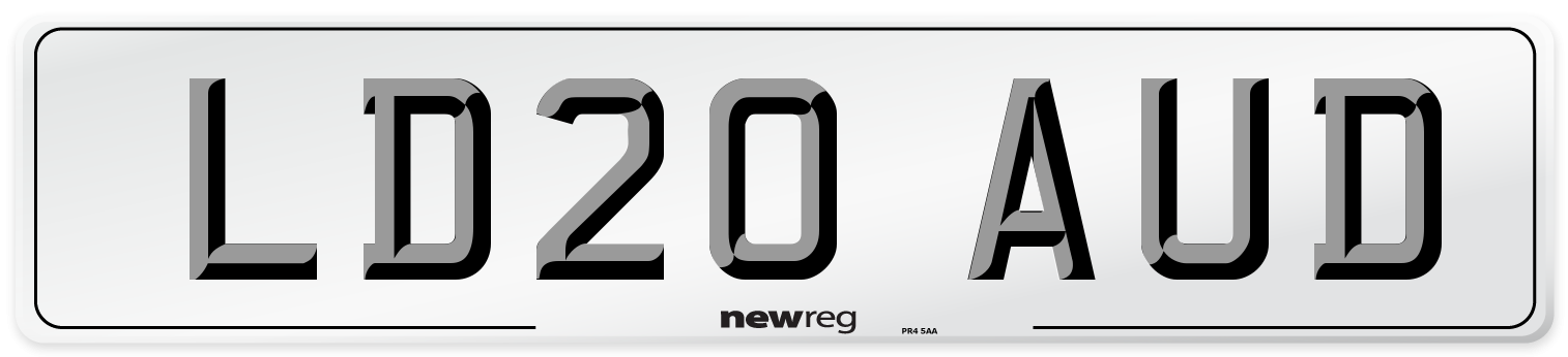 LD20 AUD Number Plate from New Reg
